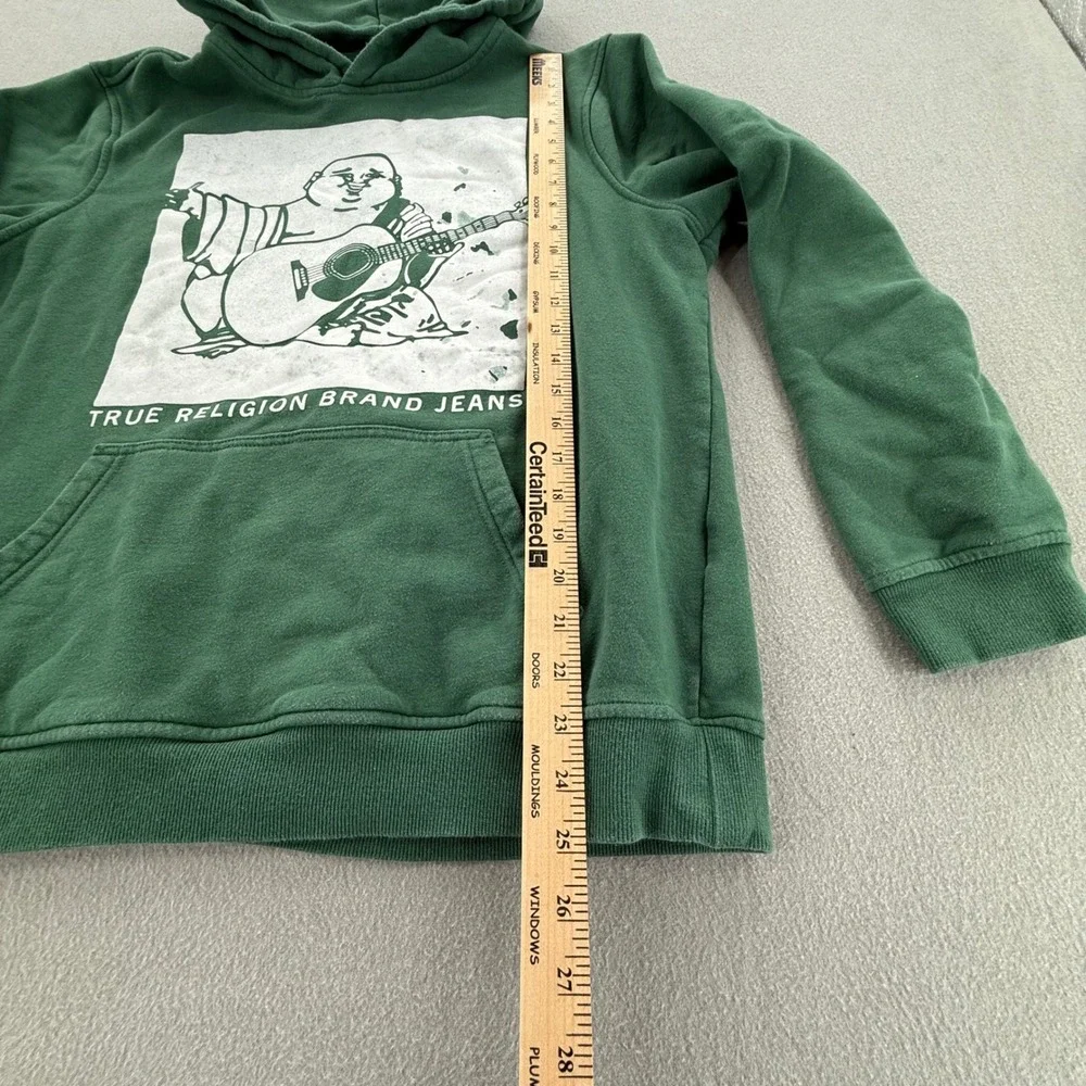 True Religion Pullover Green Buddha Guitar Graphic Hoodie Sweatshirt Men‎ XL